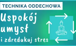 Technika oddechowa: uspokój umysł i zredukuj stres. Schemat oddychania po kwadracie z sylwetką w pozycji medytacyjnej.