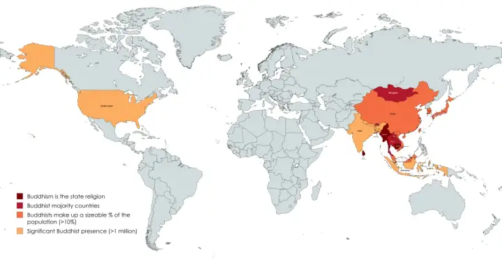 Gdzie jest najwięcej buddystów? Liczby i fakty o globalnym rozmieszczeniu